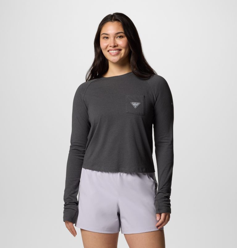 Women's PFG Uncharted Neps Long Sleeve Shirt, Color: Shark, image 1