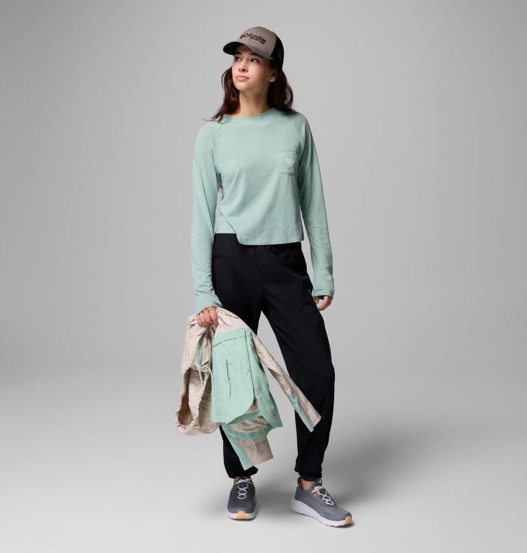 Women's PFG Uncharted Neps Long Sleeve Shirt, Color: Misty Jade, image 2