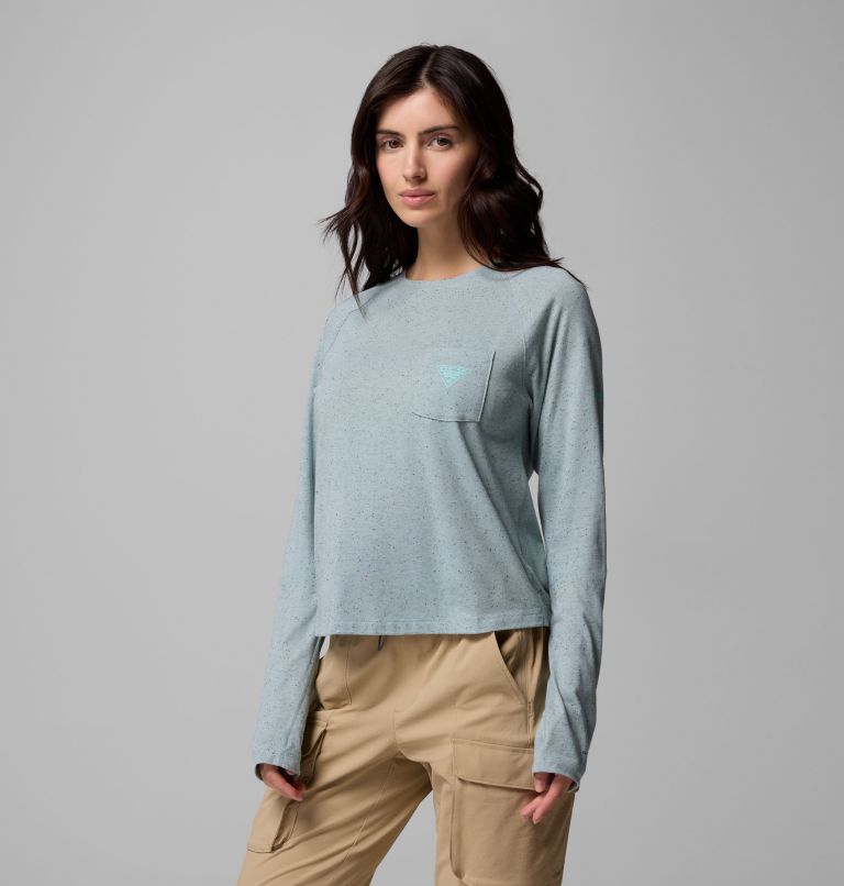 Women's PFG Uncharted Neps Long Sleeve Shirt, Color: Crushed Blue, image 4
