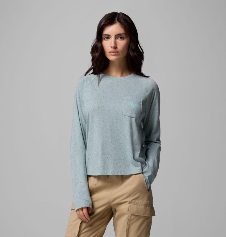 Women's PFG Uncharted Neps Long Sleeve Shirt, Color: Crushed Blue, image 1