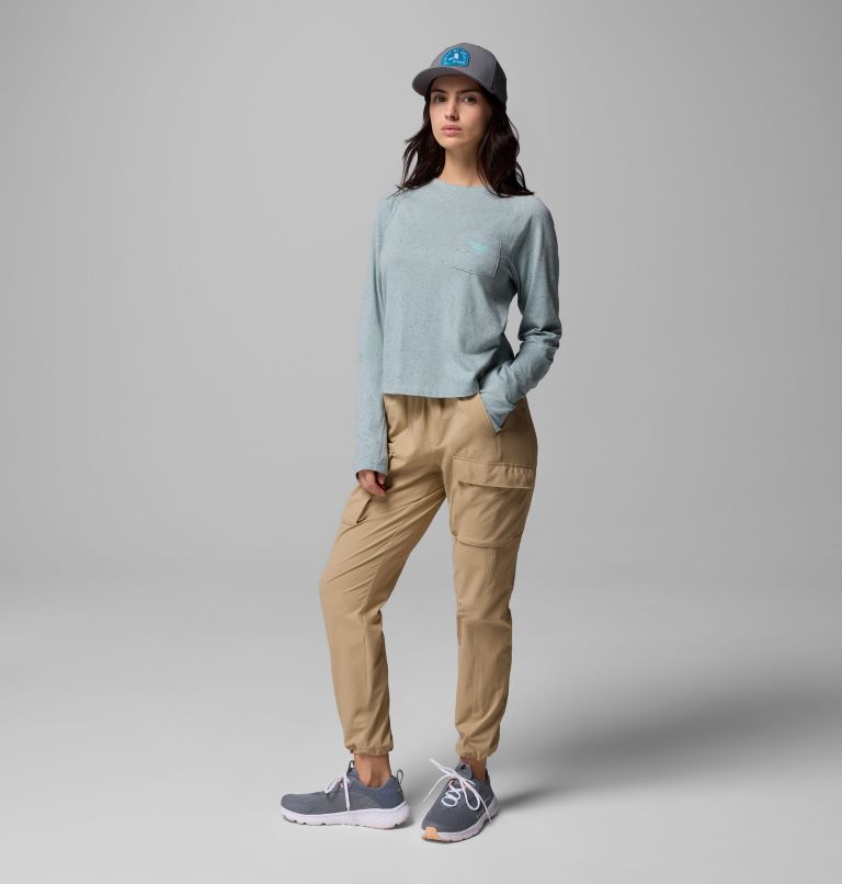 Women's PFG Uncharted Neps Long Sleeve Shirt, Color: Crushed Blue, image 2