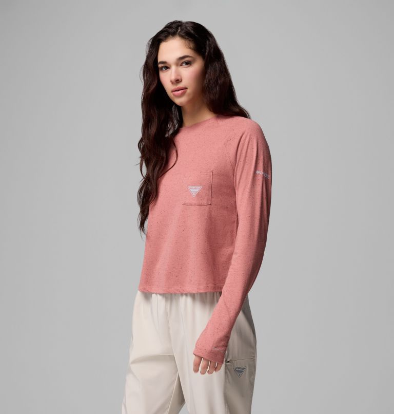 Women's PFG Uncharted Neps Long Sleeve Shirt, Color: Rosewood, image 4