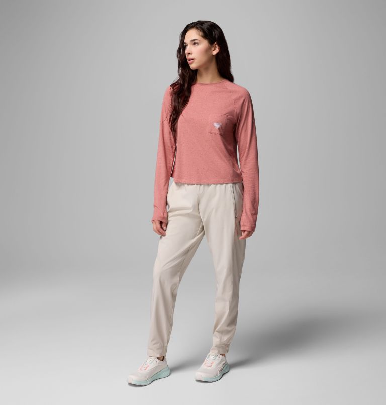 Women's PFG Uncharted Neps Long Sleeve Shirt, Color: Rosewood, image 2