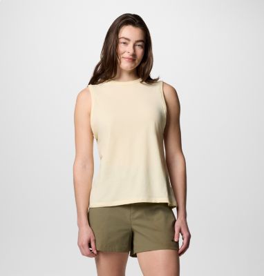 Camiseta técnica de tirantes Sun Trek II de Columbia para mujer, Color: Lemon Wash, image 1
