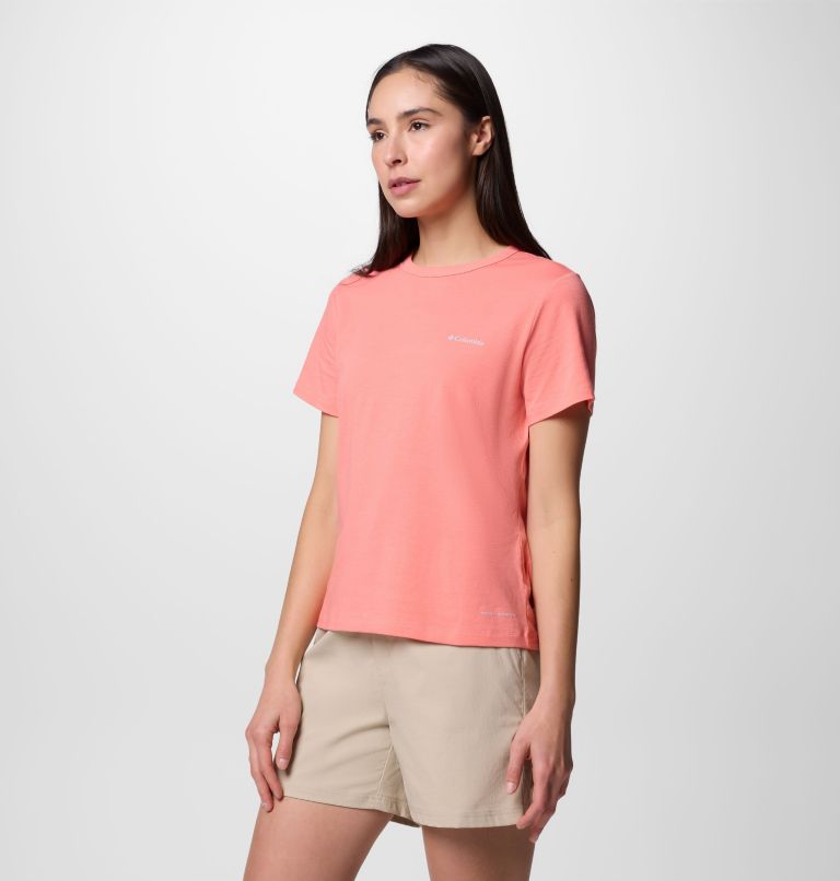 Women's Sun Trek Short Sleeve Shirt II, Color: Alpenglow, image 3