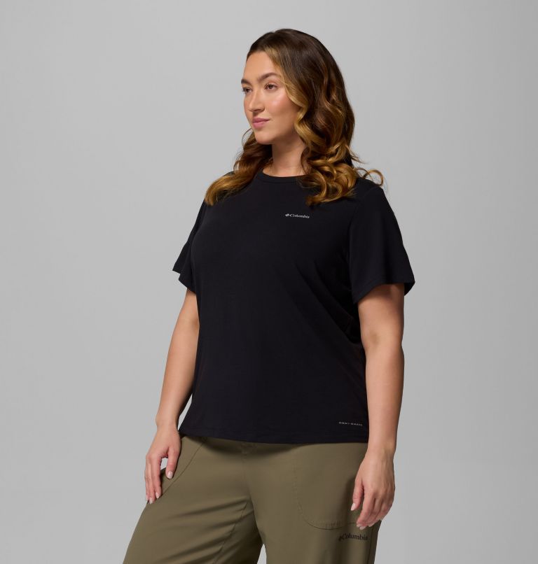 Women's Sun Trek Short Sleeve Shirt II - Plus Size, Color: Black, image 4