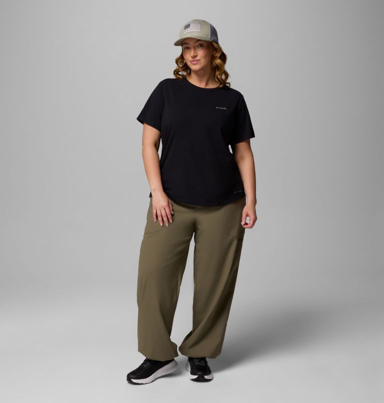 Women's Sun Trek Short Sleeve Shirt II - Plus Size, Color: Black, image 2