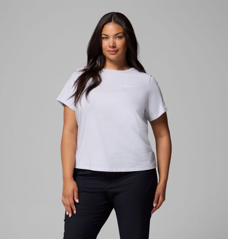 Women's Sun Trek Short Sleeve Shirt II - Plus Size, Color: Cirrus Grey Heather, image 1