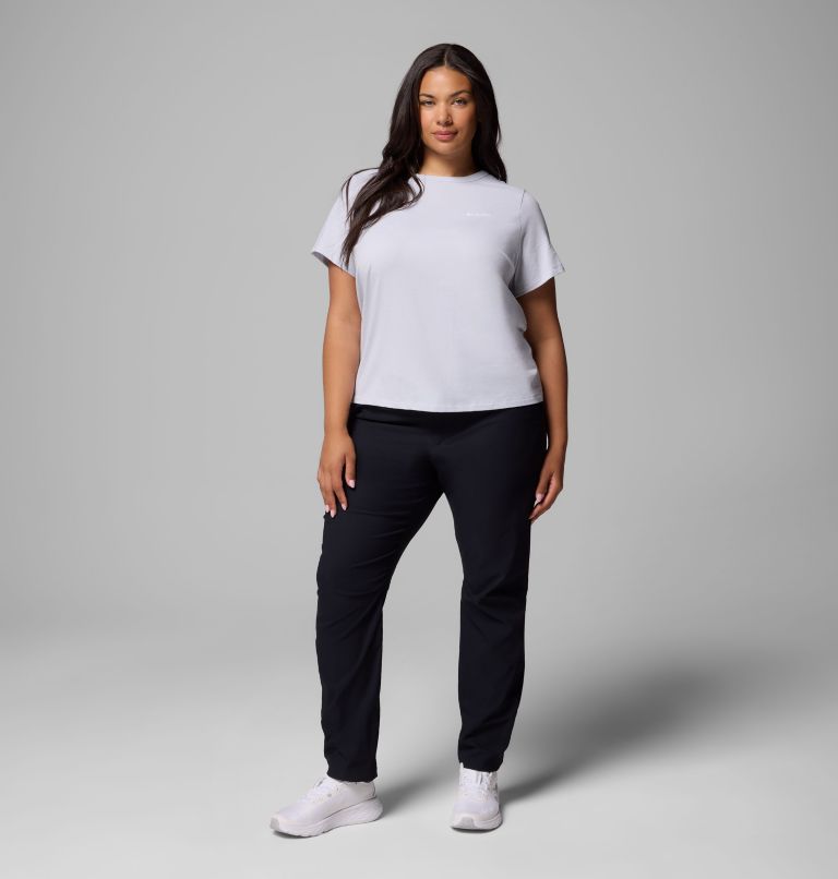 Women's Sun Trek Short Sleeve Shirt II - Plus Size, Color: Cirrus Grey Heather, image 2
