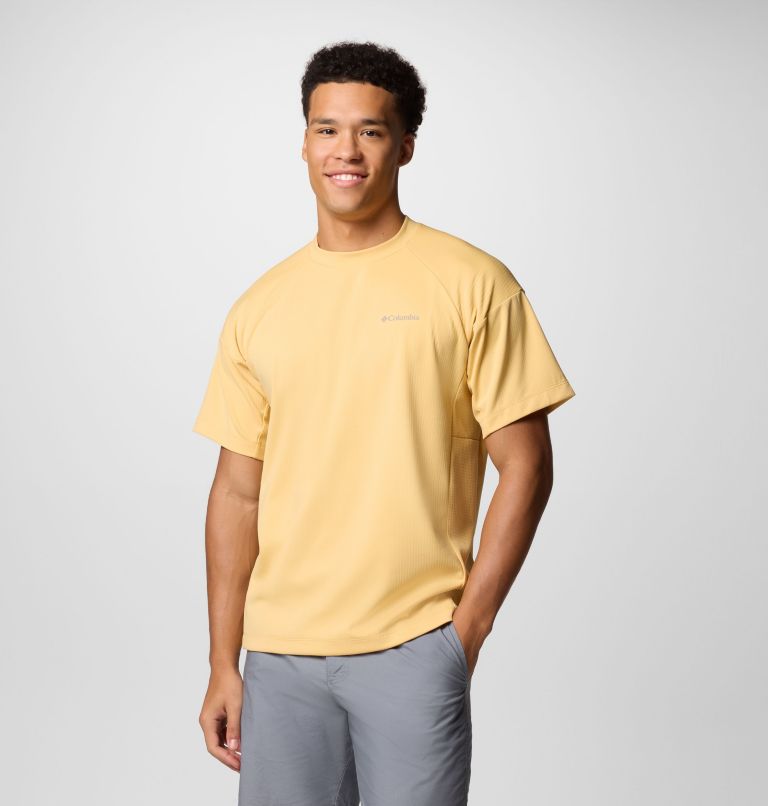 T-shirt tecnica in maglia Granite Point da uomo, Color: Sand Dune, image 3