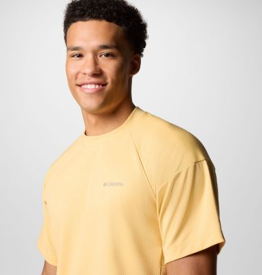 T-shirt tecnica in maglia Granite Point da uomo, Color: Sand Dune, image 4