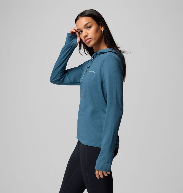 Women's Sun Trek Hoodie II, Color: Everblue, image 4