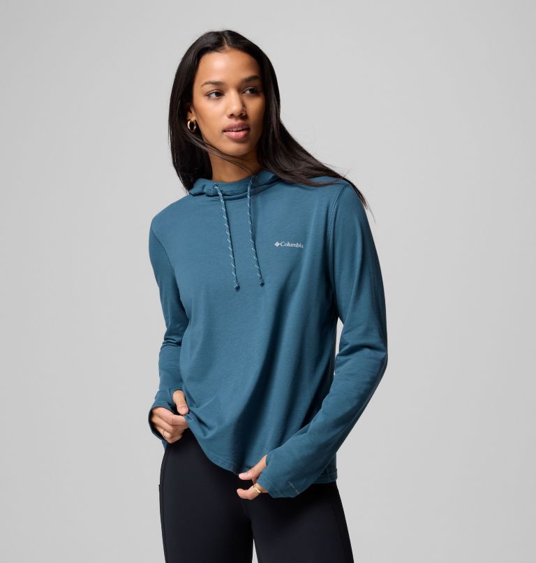 Women's Sun Trek Hoodie II, Color: Everblue, image 1