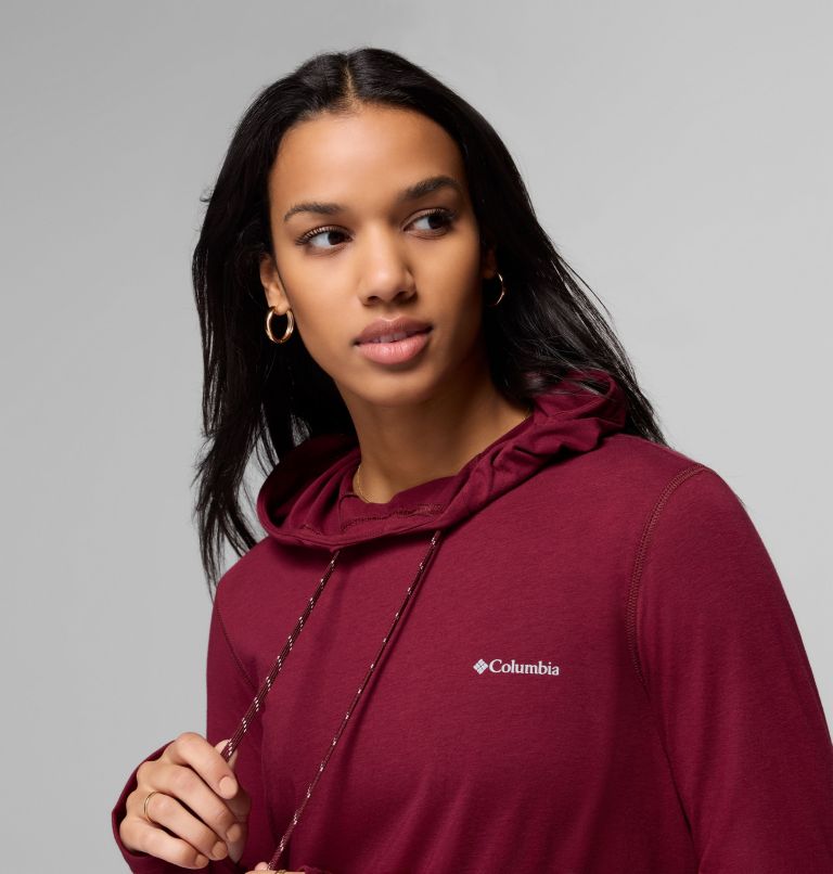 Women's Sun Trek Hoodie II, Color: Rich Wine, image 5
