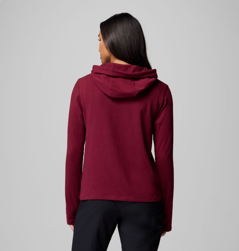 Women's Sun Trek Hoodie II, Color: Rich Wine, image 3