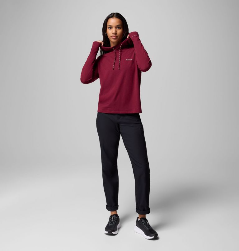 Women's Sun Trek Hoodie II, Color: Rich Wine, image 2