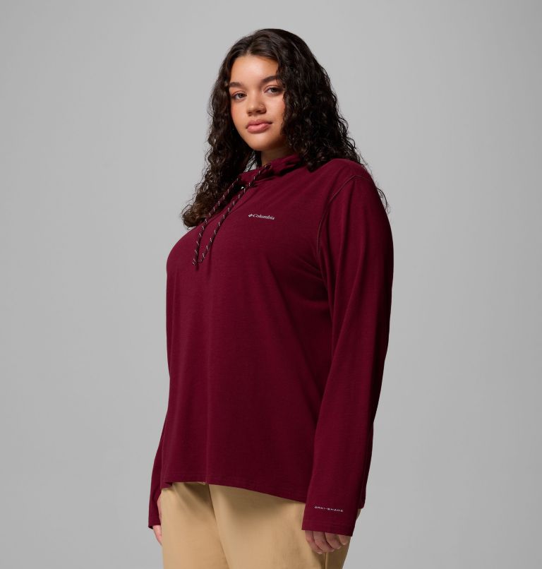 Women's Sun Trek Hoodie II - Plus Size, Color: Rich Wine, image 4