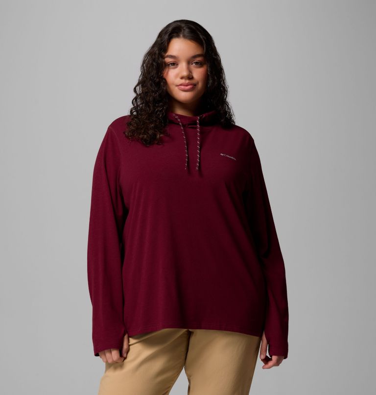 Women's Sun Trek Hoodie II - Plus Size, Color: Rich Wine, image 1