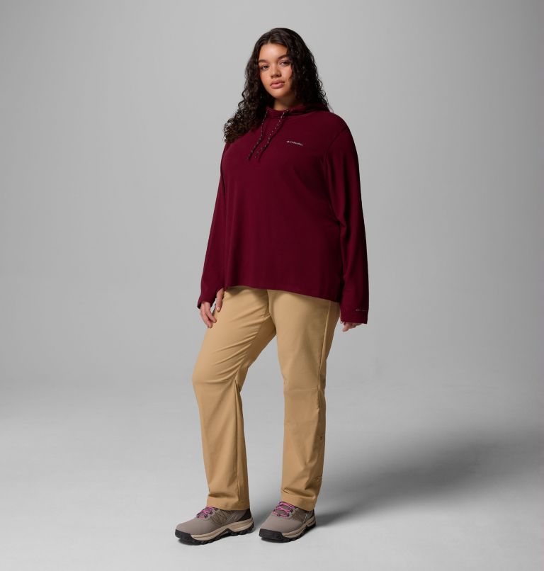 Women's Sun Trek Hoodie II - Plus Size, Color: Rich Wine, image 2