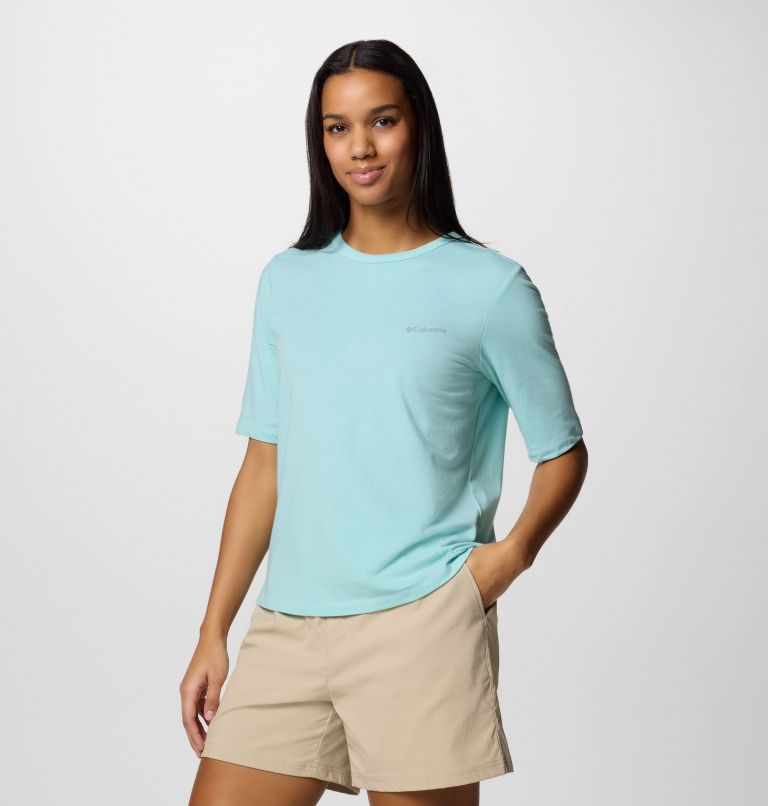 Women's Sun Trek Half Sleeve T-Shirt II, Color: Spray, image 3