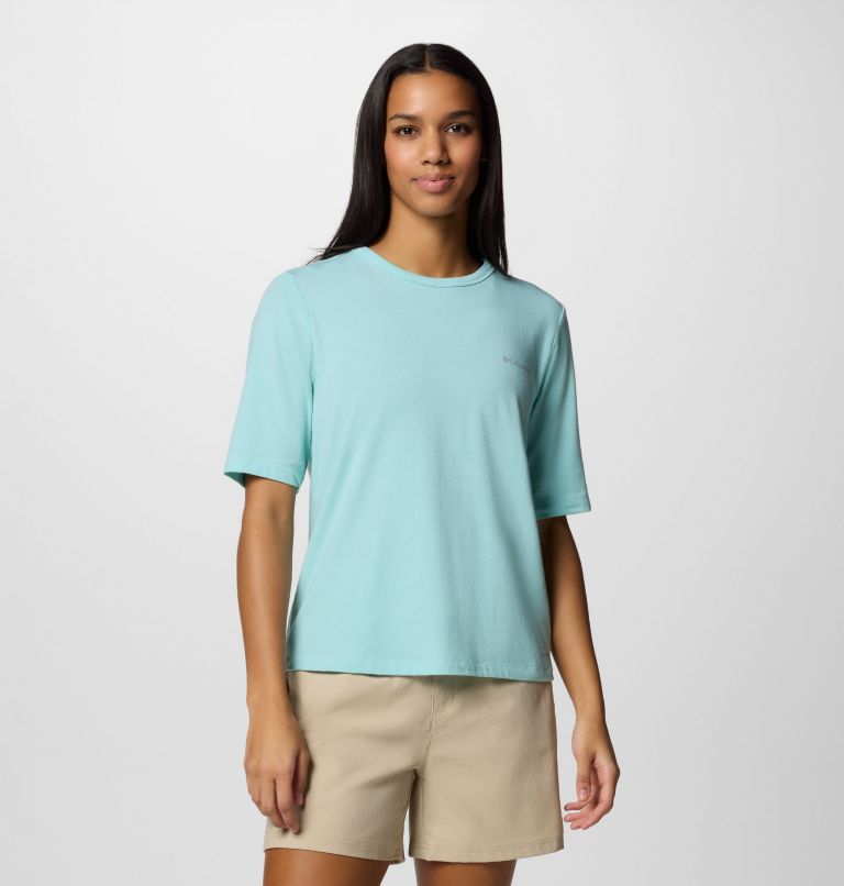 Women's Sun Trek Half Sleeve T-Shirt II, Color: Spray, image 1