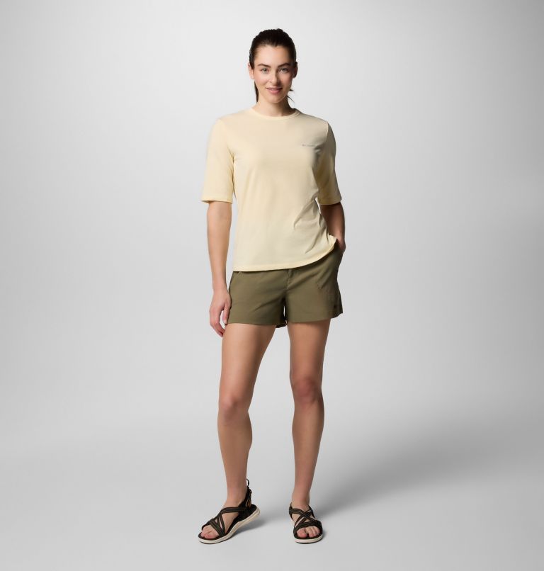 Women's Sun Trek Half Sleeve T-Shirt II, Color: Lemon Wash, image 5