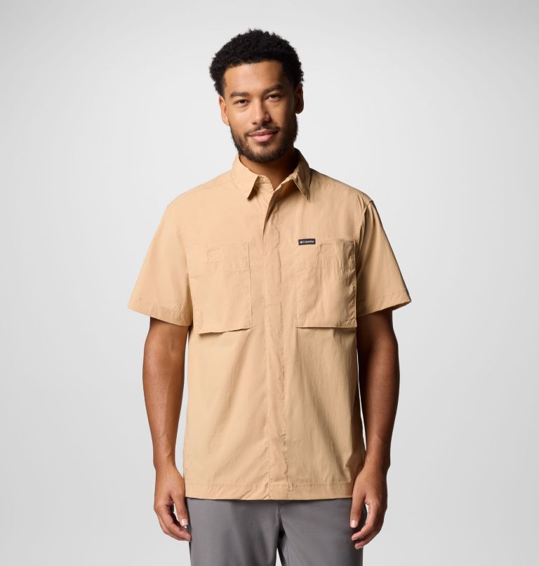 Men's Black Mesa Utility Short Sleeve Shirt, Color: Canoe, image 1