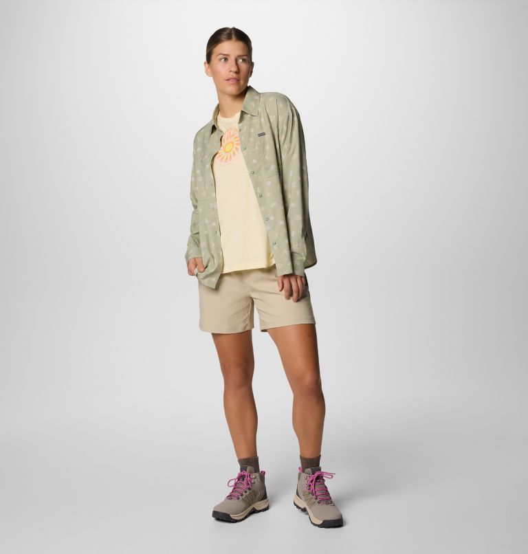 Shorts de senderismo Cedar Crest para mujer, Color: Ancient Fossil, image 6