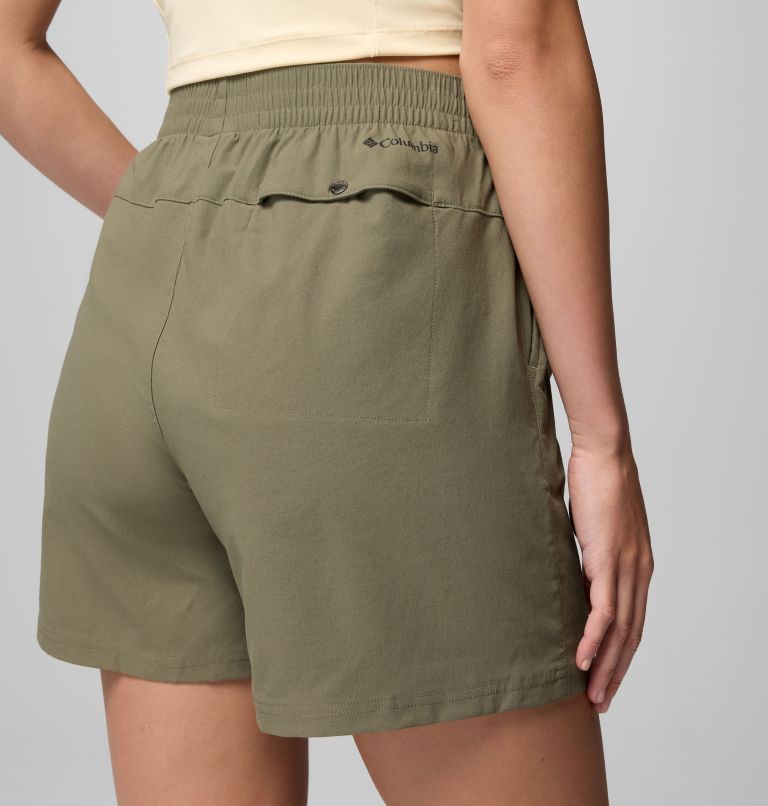 Women's Cedar Crest Hiking Shorts, Color: Stone Green, image 5