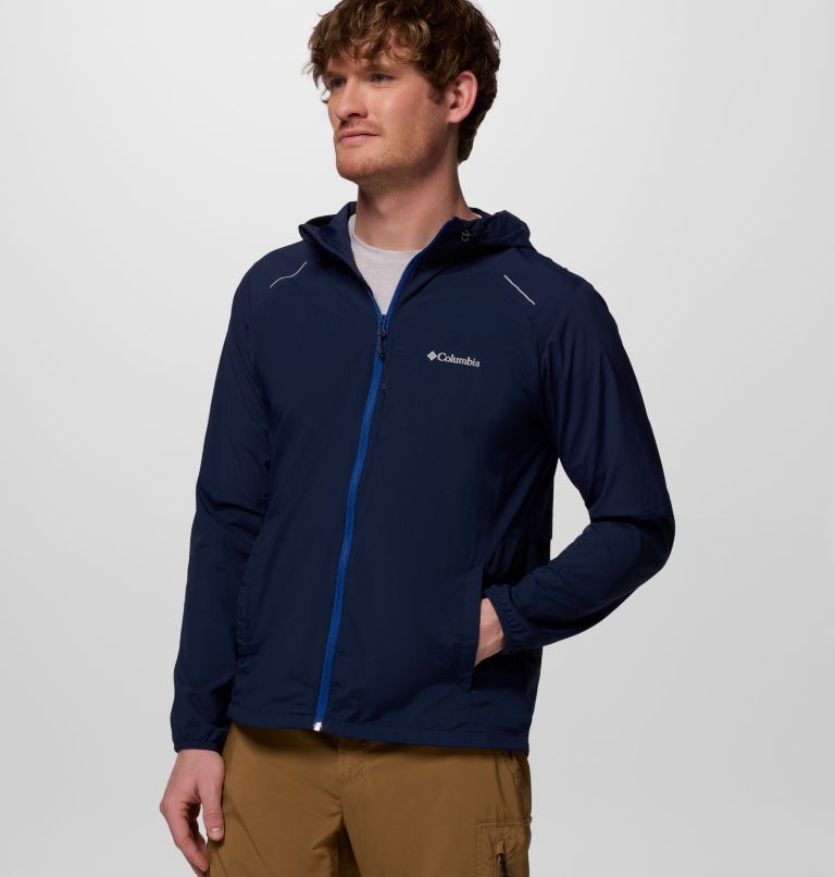 Men's Columbia Tech Nylon Hooded Jacket, Color: Collegiate Navy, image 4
