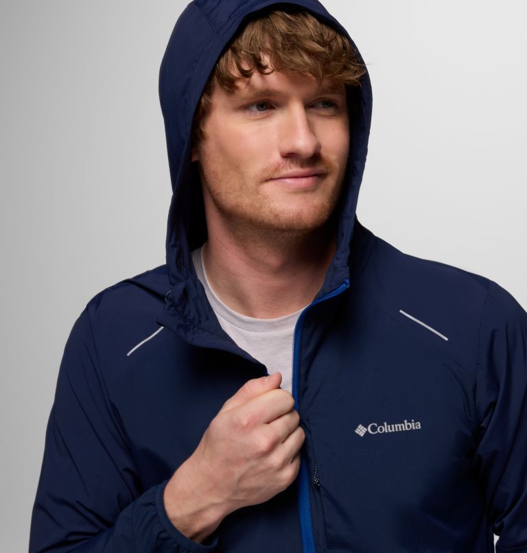 Men's Columbia Tech Nylon Hooded Jacket, Color: Collegiate Navy, image 6