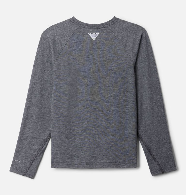Boys' PFG Uncharted Long Sleeve Shirt, Color: Shark Heather, image 2