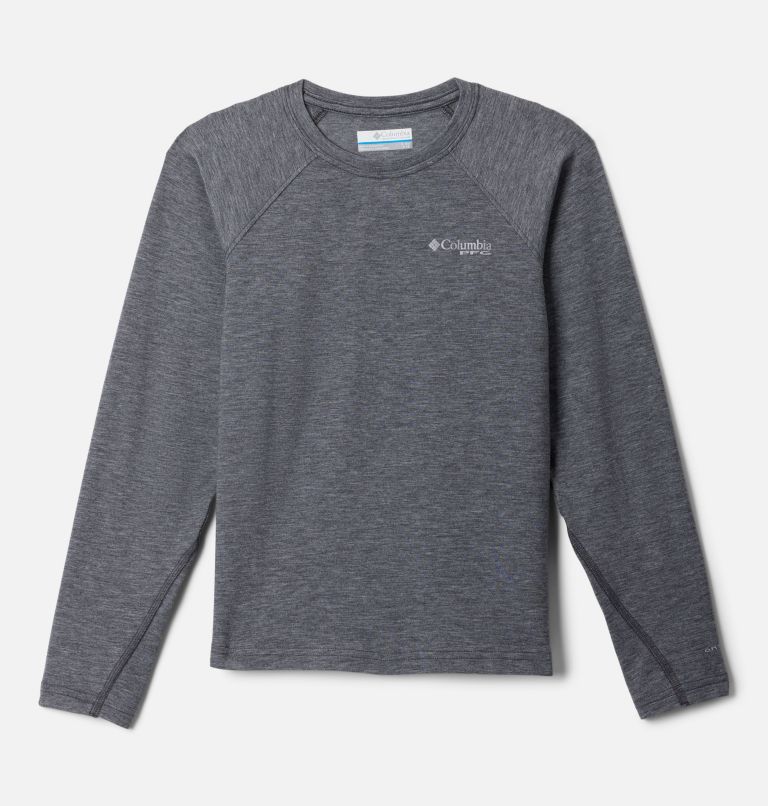 Boys' PFG Uncharted Long Sleeve Shirt, Color: Shark Heather, image 1