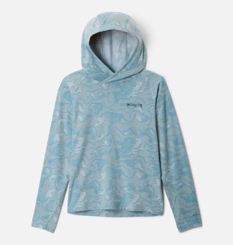 Boys' PFG Uncharted Hoodie, Color: Crushed Blue Swamplands, image 1