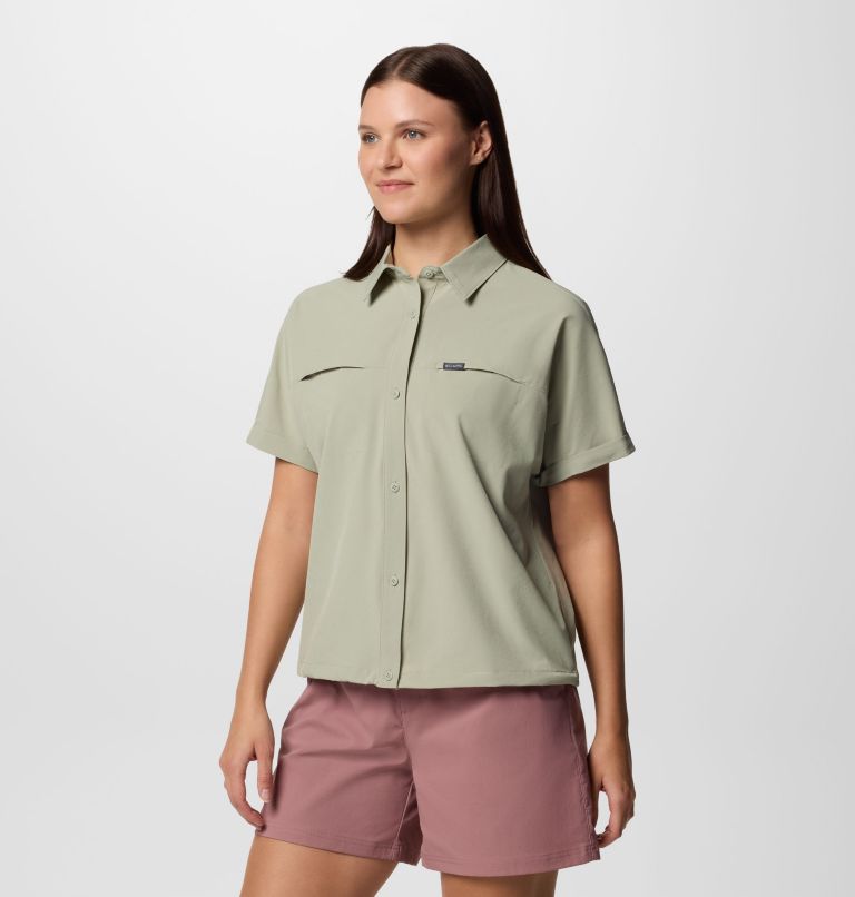 Boundless Trek II Kurzarm Button Up-Hemd für Frauen, Color: Safari, image 3