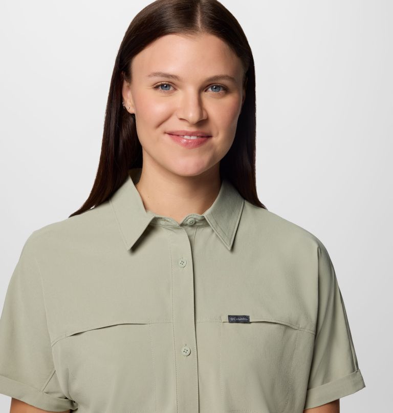 Boundless Trek II Kurzarm Button Up-Hemd für Frauen, Color: Safari, image 4