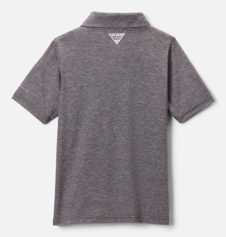 Boys' PFG Uncharted Polo Shirt, Color: Shark Heather, image 2