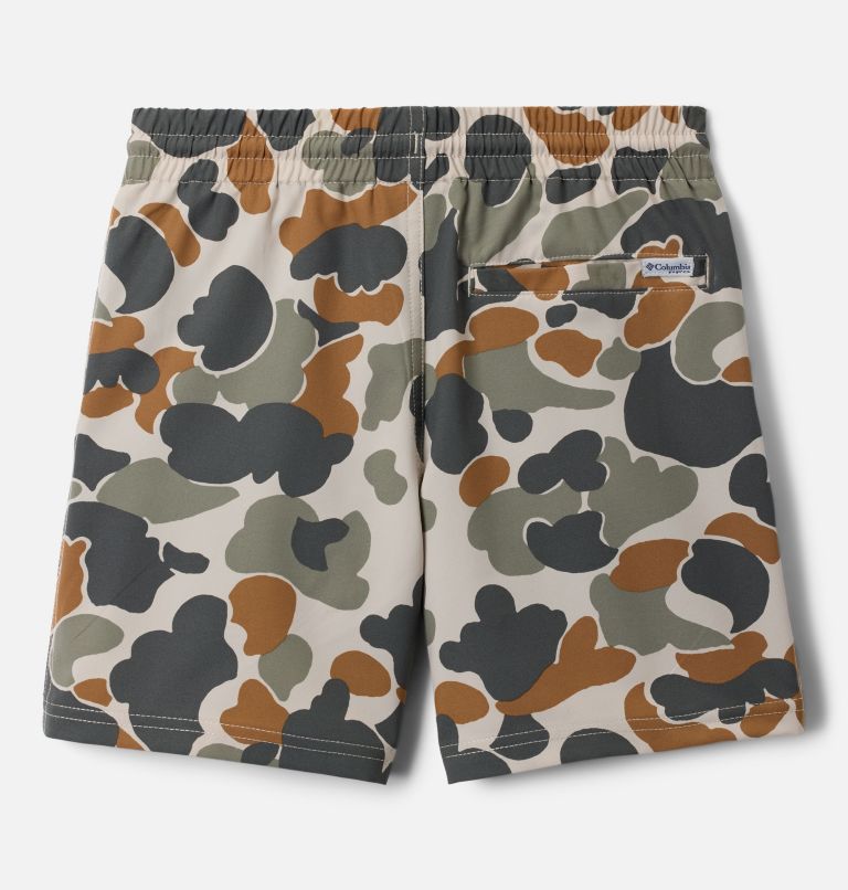 Boys' PFG Rambler Printed Water Shorts, Color: Fossil Deltahunter Camo, image 2