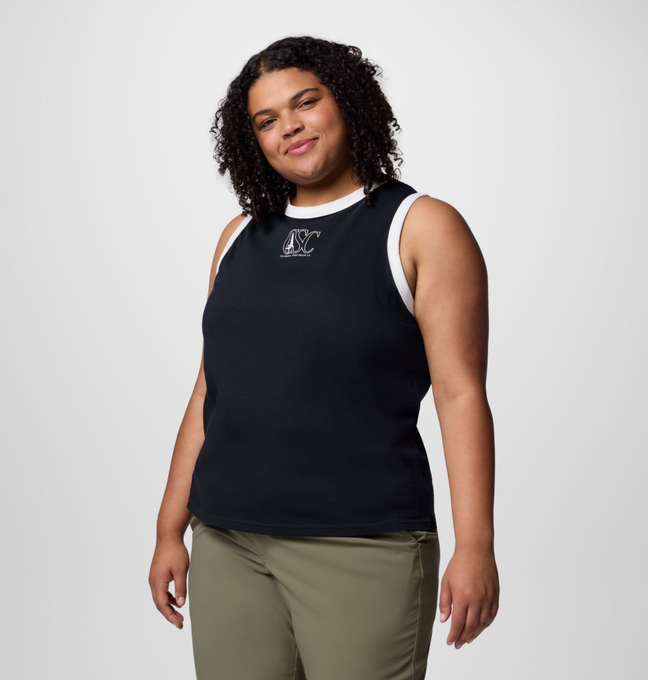 Women's Rolling Bend™ Graphic Ringer Tank - Plus Size 3