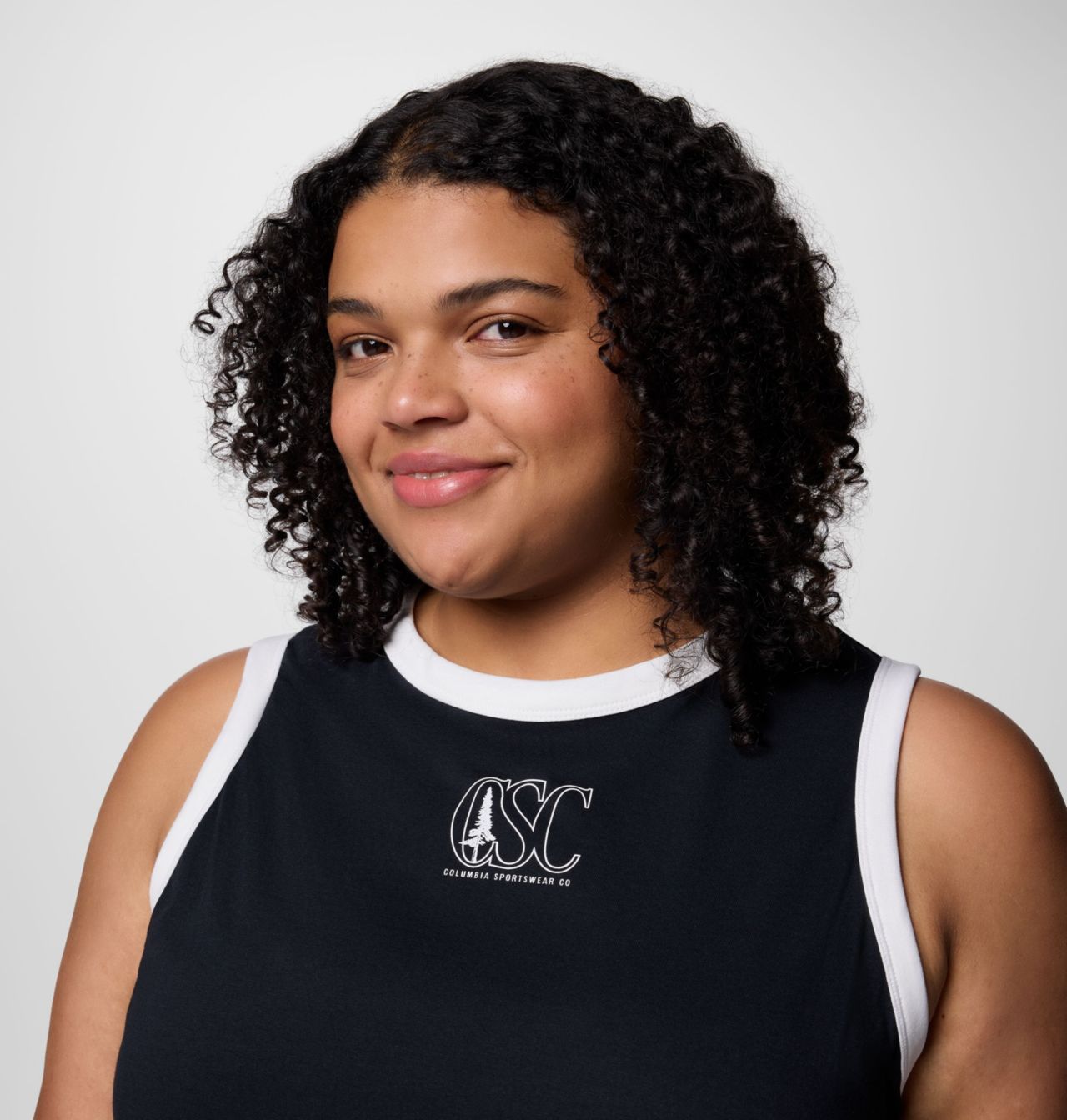 Women's Rolling Bend™ Graphic Ringer Tank - Plus Size 4