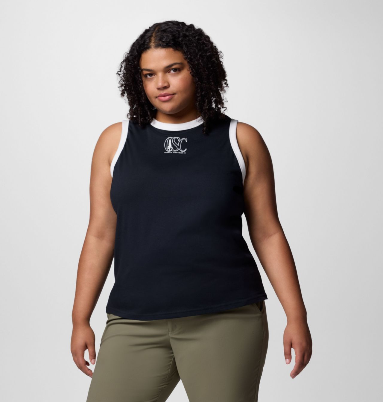 Women's Rolling Bend™ Graphic Ringer Tank - Plus Size 1