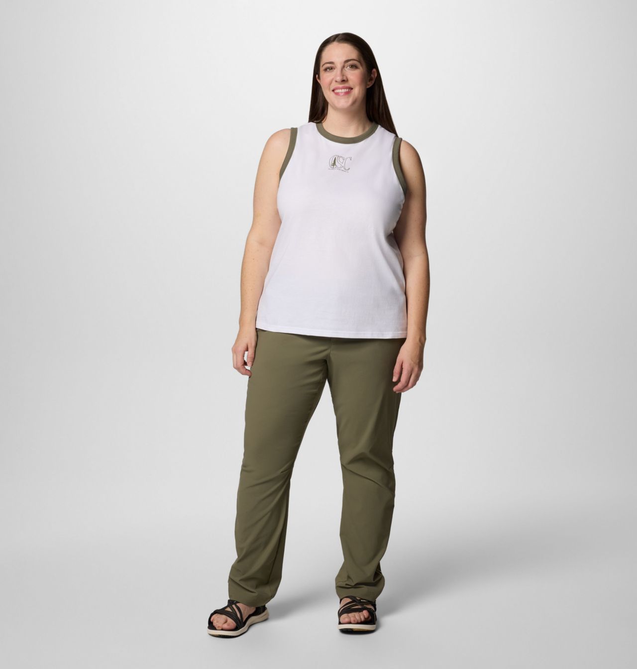 Women's Rolling Bend™ Graphic Ringer Tank - Plus Size 6
