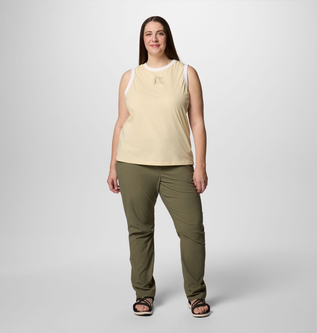 Women's Rolling Bend™ Graphic Ringer Tank - Plus Size 6