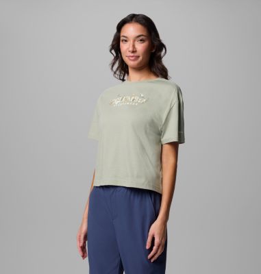 Rolling Bend Relaxed Crop T-Shirt mit Grafik für Frauen, Color: Safari, Outback Critters, image 11