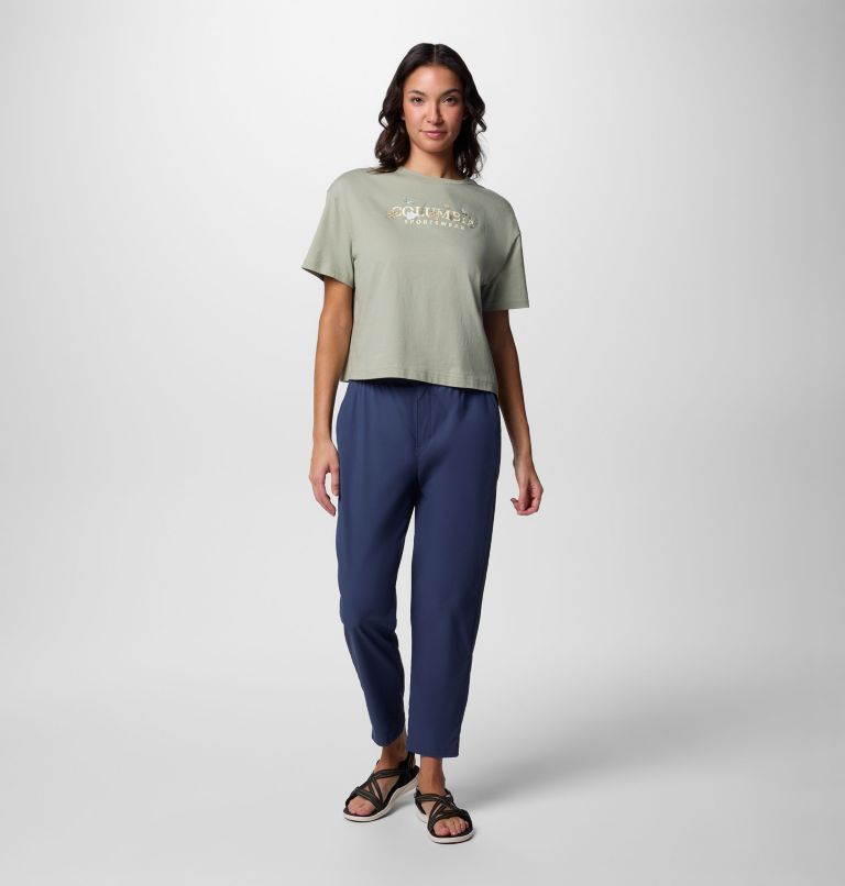 Women's Rolling Bend Graphic Relaxed Crop T-Shirt, Color: Safari, Outback Critters, image 5