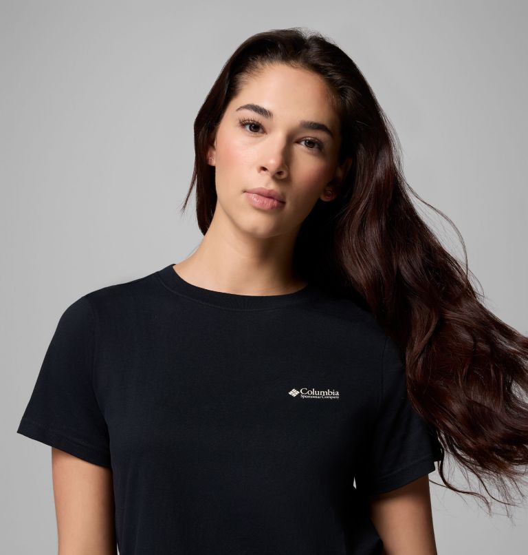 Women's Rolling Bend Graphic T-Shirt, Color: Black, Framed Diamond, image 5