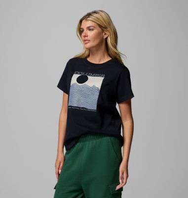 Rolling Bend T-Shirt mit Grafik für Frauen, Color: Black, Framed Linescape, image 12