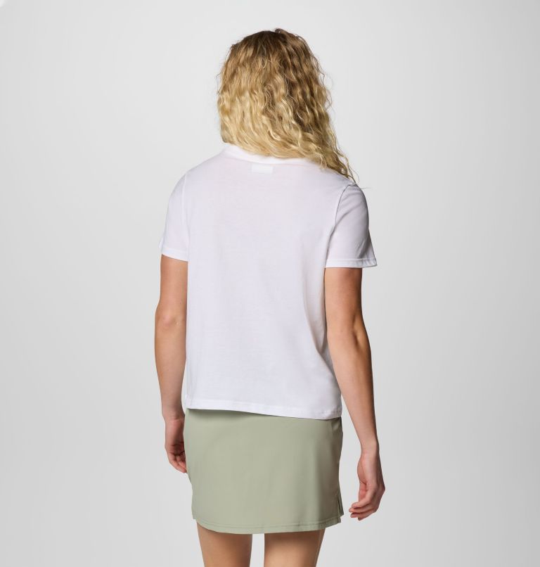 Women's Rolling Bend Graphic Short Sleeve Shirt, Color: White, Elevated Script, image 2