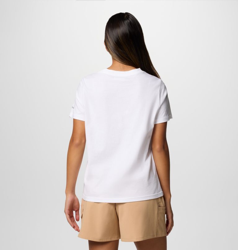 Women's Rolling Bend Graphic T-Shirt, Color: White, Stacked Gem, image 2