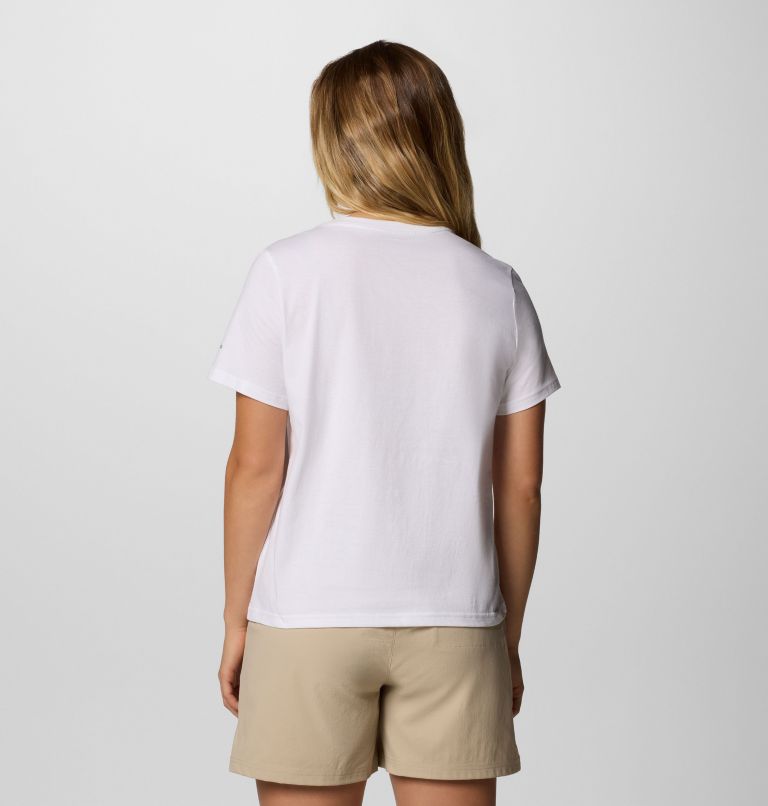 Women's Rolling Bend Graphic Short Sleeve Shirt, Color: White, S25 Pride, image 2